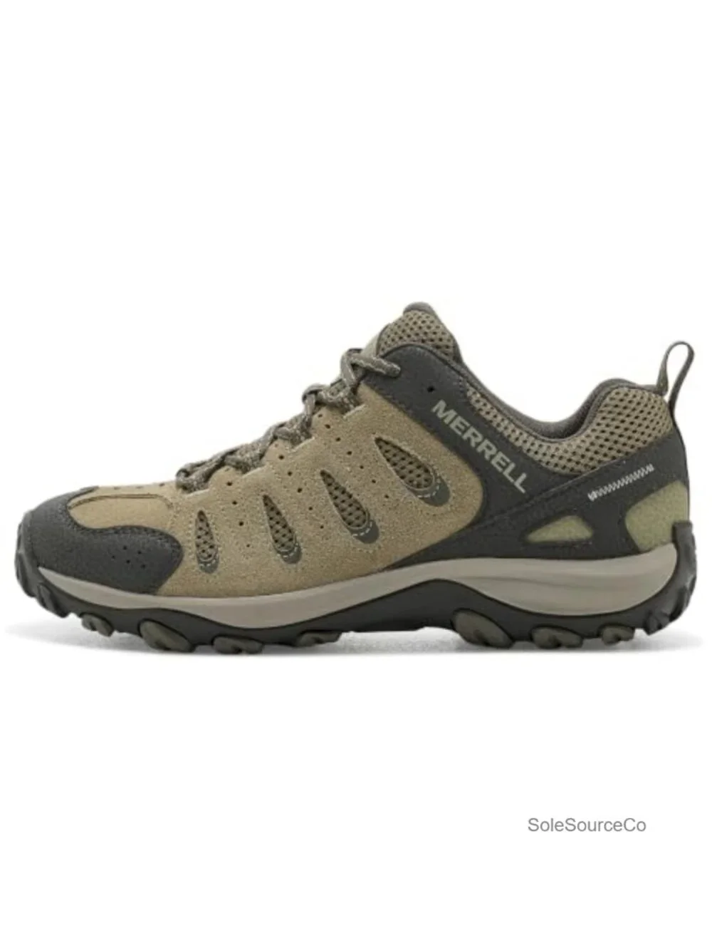Men's Suede Leather Mesh Hiking Shoes Cushioned Trail Comfort Lace-Up